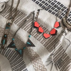 Assorted statement necklaces